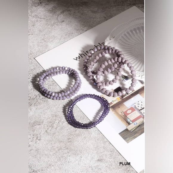 NWT 7 PCS MULTI-LAYER STACKABLE BEADED BRACELET - Picture 6 of 8